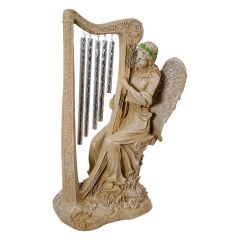 Angel with Harp Windchime