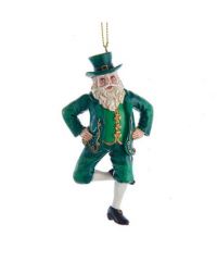 DANCING IRISH SANTA ORNAMENT