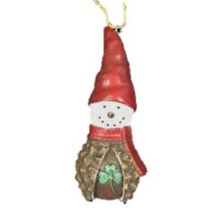 Acornament Snowman with Shamrock Ornament