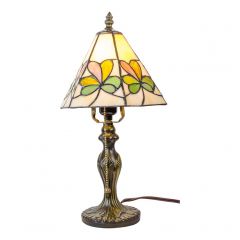 Variegated Shamrock Stained Glass Lamp